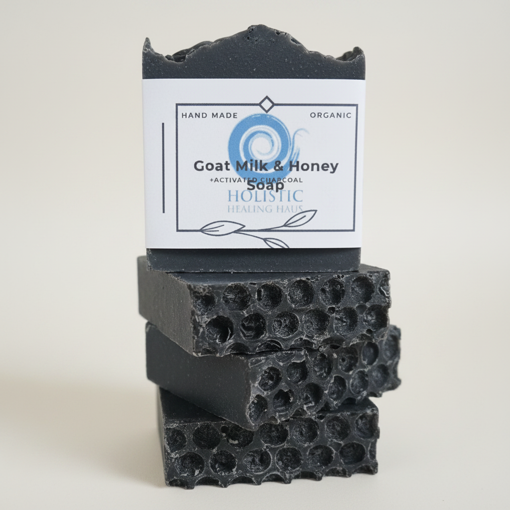 Activated Charcoal Goat Milk & Honey Soap - Polished