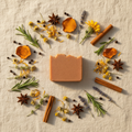 Turmeric Soap Botanical Flatlay 1